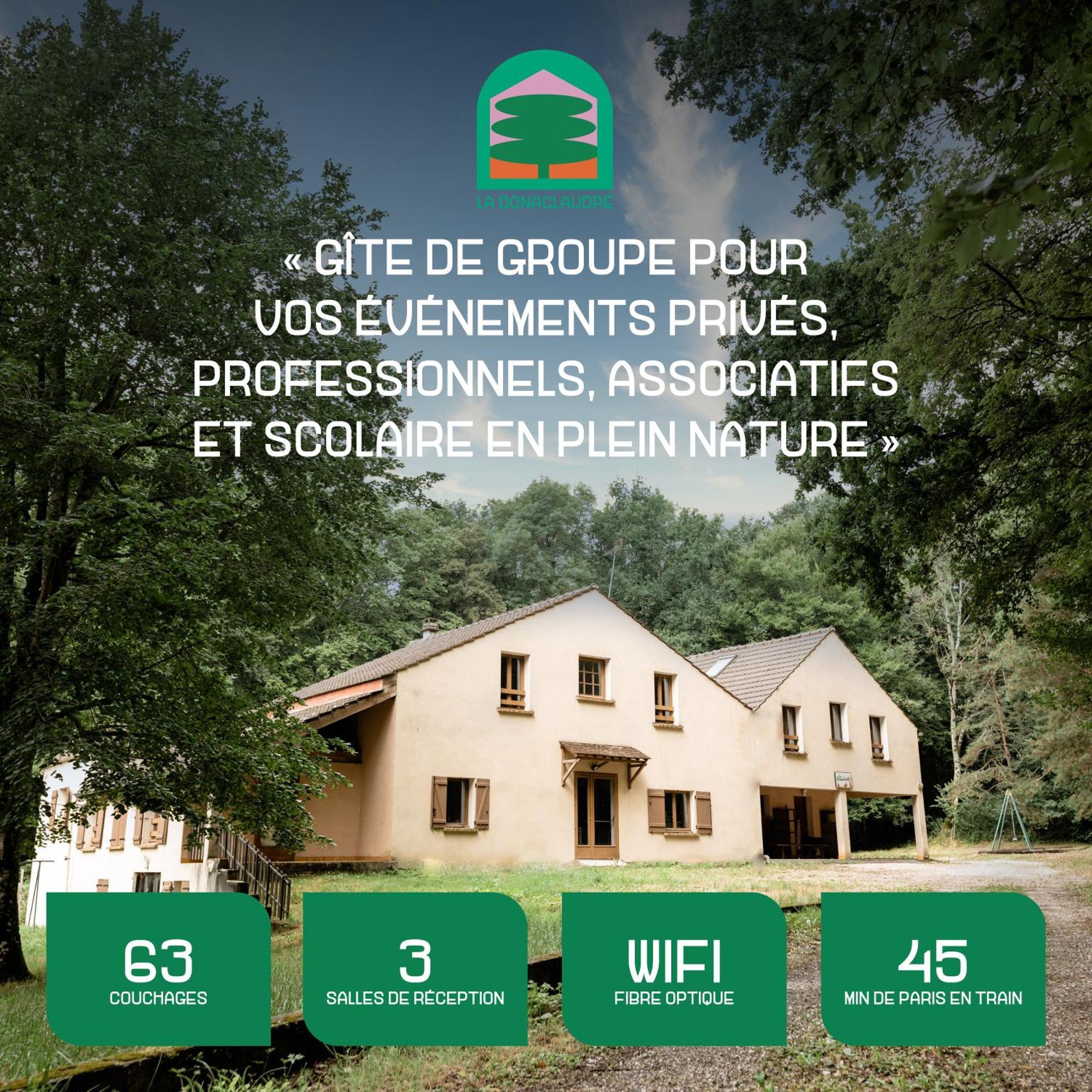 La Donaclaudre - Hebergement De Groupe En Pleine Nature, Ideal Pour Tous Vos Sejours ! 63 Couchages - 2 Grandes Salles - Salle De Jeux - Cuisine Professionnelle - Accessible Facilement - Localisation Attractive -Proche Paris & Disney Saint-Augustin  외부 사진